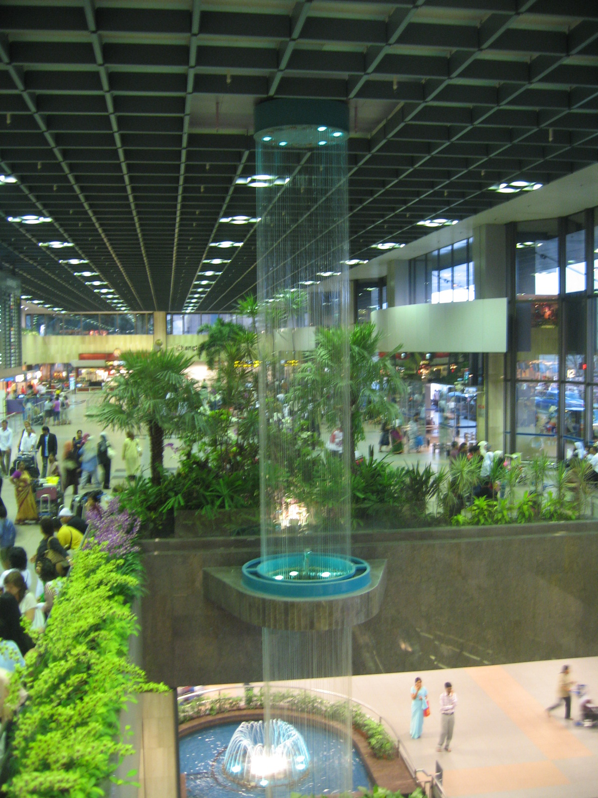 Changi Airport tower at dusk